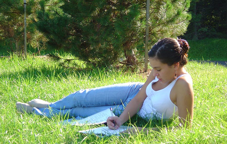 Student outdoors